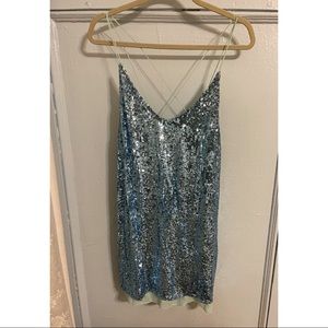 Free People sequin mini slip dress